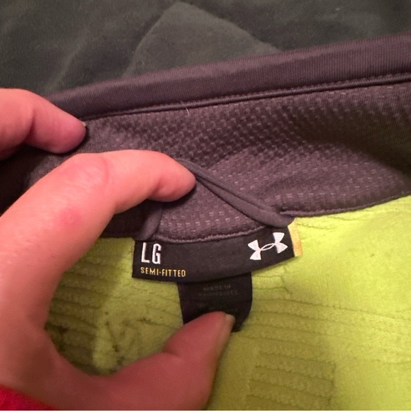 Under Armour Mens Gray Long Sleeve Insulated Jacket Full Zip Large semi-fitted - Picture 5 of 8